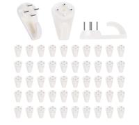 50 Piezas Ganchos de Pared Juego de Gancho de Imagen Juego de Gancho de Imagen Gancho de Plástico Invisibles para Colgar Obras de Arte Decorativos