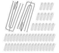 50 Piezas Ganchos para Cortinas, Ganchos de Cortina de Acero Inoxidable, Gancho Cortina con 4 Dientes, Utilizado para Pellizcar Cortinas, Ganchos de Pliegues para Cortina
