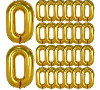 50 Piezas Globo Cadena Dorado de Aluminio 16 Pulgadas