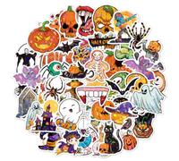 50 Piezas Halloween Pegatinas, Vinilo Impermeables Fiestas Festivo Pegatinas Paquete Para Portátil, Agua Botella, Recortes álbumes, Divertidos Animados Temáticas Calabaza Stickers Para Niños, Adultos
