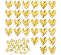 50 Piezas Imanes Decorativos en Forma de Corazón Dorado para Nevera,3D Potentes, Pequeños Potentes para Pizarra Magnética,para Refrigerador,Oficina y Hogar,para Decoración y Regalo
