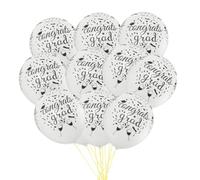 50 Piezas Juego de Globos de Graduación 12 Pulgadas, 2,8g, Letras | Colores Variados, sin Cinta, para Celebraciones, Fiesta Escolar y Decoración Temática, Pack de Látex Color Aleatorio