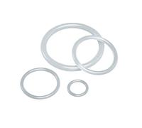 50 piezas juntas tóricas de sellado de silicona blanca, diámetro interior 42mm, diámetro exterior 45mm, sección transversal 1.5mm, junta impermeable resistente a altas temperaturas, 42x1.5mm