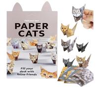 50 Piezas Kit de origami de gatos de Papel, Kit de Animales de Origami 3D Gatos de Papel de Origamis Creativo de Animales de Origamis para Adultos y Niños Regalo de Decoración de Escritorio Juguetes