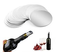 50 Piezas Laminas Antigoteo Vino, Vertedor Vino Antigoteo para Botella de Aluminio PET Grado Alimenticio, Reutilizables Usar Ideales para Hogar Restaurantes Bares Clubs Para Aceite y Jugo