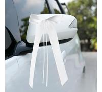50 Piezas Lazos para Autos de Boda, Decoración Nupcial para Coches, Lazos Blancos Elegantes, Adornos para Antenas y Espejos, Decoración para Bodas y Eventos Especiales