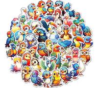 50 Piezas Los Pájaros Pegatinas para Niños y Niñas,Adolescentes,Portátiles,Maleta,Bicicletas,Monopatín,Guitarra,Casco,Equipaje,Coche,Birds Impermeable Vinilo Pegatinas Decorativas