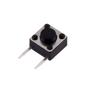 50 piezas/lote 6x6x4,3/5/5,5/6/7/8/9 mm negro 6x6 interruptor de botón táctil lateral 2 pines 6 * 6 inserto lateral interruptor pulsador(6X6X7MM)