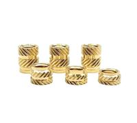 50 Piezas M2 .5 M3 Moldeo Por Inyección De Calor Termofusible Impresión 3D Latón Cobre Insertar Tuerca Inserción Rosca Moleteada(Length 10mm,50pcs M2(OD 3.5mm))