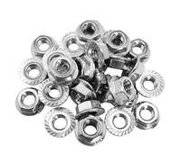 50 piezas M3 M4 M5 M6 M8 M10 M12 M16 M20 304 cabeza hexagonal de acero inoxidable dentado Spinlock bloqueo tuercas con reborde DIN6923(M3 x 50pcs)