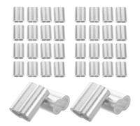 50 Piezas Manguito de Engarce de Aluminio en Figura 8 Orificio 8 | Conector Ligero y Resistente, Evita Deslizamiento del Cable, para Deportes al Aire Libre y Obras
