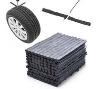 50 piezas mecha neumático camarón, kit de reparación de neumáticos de coche, cinta de reparación negra, kit de mecha de neumáticos de coche, adecuado para reparación de neumáticos de coche