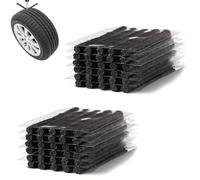 50 piezas meche neumático de punción 6 mm, mecha para neumáticos, kit de reparación de neumáticos de coche, color negro, banda de reparación de neumáticos mecha de neumáticos para uso de emergencia