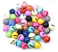 50 Piezas Metal Cascabeles 22mm, Cascabeles, Campanilla para el Hogar Navidad Decoración, Campanas de Mascotas Multicolor, Gatos y Perros Cascabeles Decorativos Fabricación de Joyas de Bricolaje