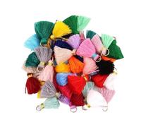 50 Piezas Mini Borlas de Flecos, Colgantes De Borlas Mini Borlas Borlas De Flecos 2cm, Mini Borlas Decorativo,Mini Borlas Borlas Hechas a Mano para Marcadores,Aretes,Manualidades,Llaveros y muchos más