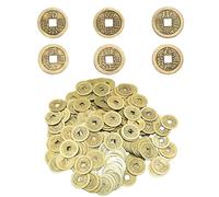 50 Piezas Monedas Feng Shui Chinas Moneda de la Fortuna de la Buena Suerte Monedas I-Ching para la Salud y la Riqueza, 2 cm