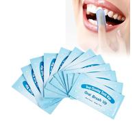 50 Piezas Paño para Limpiar los Dientes Sabor a Menta Refrescar la Boca Aliento Paño de Limpieza de Dientes Toallitas de Limpieza Profunda para Dientes Bucales