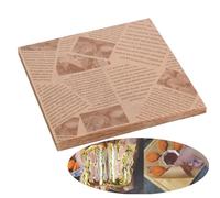50 Piezas Papel de Envolver Alimentos, Papel de Envolver Sandwich, Papel de Hornear Resistente al Aceite, Adecuado Envolver Rollos Pollo, Hamburguesas, Papas Fritas, Pollo a la Parrilla(25 cm)