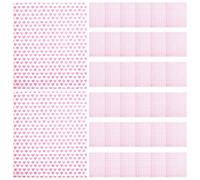 50 Piezas Papel Encerado Rosa Corazones, 25x24cm, Antigrasa | Hojas de Papel de Silicona para Pan y Snack, Adecuado para Llevar y Hornear, 25x24cm, Fácil Limpieza