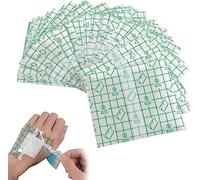 50 Piezas Película De Vendaje Transparente Impermeable, Vendaje adhesivo impermeable para tatuajes 6 x 6 cm, Cinta Adhesiva Heridas para Deportes Ducha Tatuaje
