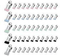 50 Piezas Pinzas Ropa Acero Inoxidable, Pinzas Ropa Que No Dejan Marca, Clips de Metal para Ropa Fuertes, Pinzas Antideslizantes para Calcetines, Zapatos, Toallas, Sellado de Alimentos, Fotos