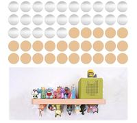 50 Piezas Placas Metálicas Autoadhesivas, Placas de Metal para Figuras, Láminas Metálicas Autoadhesivas de Acero Inoxidable, Placa de Metal Redonda de Hierro, Decorar La Habitación de Los Niños
