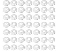 50 Piezas Plásticos Blancos de Tubo Cubierta, Cubiertas Blancas de Tubería de Radiador Collares Radiador Plástico de Tubo Tapones para Tubos de Calefacción para Tubo Diámetros 16 mm