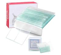 50 Piezas Portaobjetos de 76.2x25.4mm con 100 Cubreobjetos de 18x18 mm Bordes Esmerilados de Microscopio Prelimpiadas Preparados para Microscopio y el Estudio de Biología de La Ciencia en Laboratorio