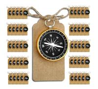 50 piezas premium mini brújula regalos para invitados boda temática creativa para invitados con etiquetas kraft y cordón de yute viaje de boda temática decoración de fiesta náutica Navidad