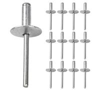 50 Piezas Remaches Ciegos Remache Pop Ciego con Cabeza de Cúpula de Aluminio Remaches Ciegos de Aluminio con Brida Grande, para Chapa, Carpintería, Industrial (4,8 * 16 * 16mm)