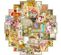 50 Piezas Sello de Mariposa Pegatinas para Niños y Niñas,Adolescentes,Portátiles,Maleta,Bicicletas,Monopatín,Guitarra,Casco,Equipaje,Coche,Butterfly Stamps Impermeable Vinilo Pegatinas Decorativas