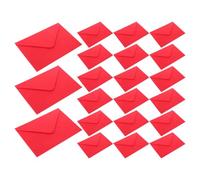 50 Piezas Sobres Rojos, Estilo Europeo Solapa en V | Papel Liso, Cierre Rápido sin Costuras, para Invitaciones de Boda y Tarjetas de Graduación