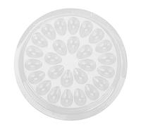 50 Piezas Soporte de Pegamento para Pestañas Postizas, Almohadilla de Pegamento en Forma de Flor con Sello de Pegamento de Plástico con Herramientas de Maquillaje de 26 Pozos para Extensión de Pestaña