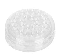 50 Piezas Soporte para pegamento de pestañas, Soporte de Pegamento de Pestañas Desechables, Plástico Transparente Extensión de Pestañas de Pegamento Soporte de Almohadilla