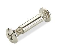 50 piezas SOTECH Tornillos de conexión CONNECT Ø 8 mm con rosca M6 Tornillo de unión con taco de fijación Acero niquelado para madera de 31-40 mm de espesor