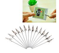 50 piezas sujetadores de alambre artesanales clips metálicos para tarjetas soporte notas y fotos for decoraciones de escritorio