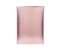 50 piezas Suministros de embalaje Bolsas de envío de correo rojo rosa Bolsa de embalaje Paquete de entrega Sobre Envío por correo-Oro rosa-15 * 20 cm