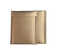 50 piezas Suministros de embalaje Bolsas de envío de correo rojo rosa Bolsa de embalaje Paquete de entrega Sobre Envío por correo-Oro oscuro-13 * 15cm