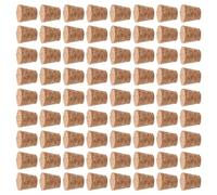 50 Piezas Tapones de Corcho Cónicos Beige de Madera | Prueba de Fugas, Preservación de Aroma, Apertura 14-16mm, Uso en Vidrio, Manualidades