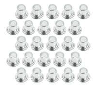 50 Piezas Tapones Laterales de Acero Inoxidable Plata | Juntas para Ejes, Uso en Patinaje y Pista, para Llevar Repuestos Facilidad