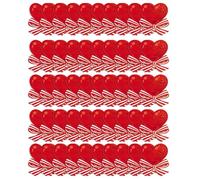50 Piezas Tarjetas de de Tarjeta de de con Lazo de Corazón para Navidad Pan de Azúcar Envoltorio de Regalo de Dulces Suministros de Fiesta de Cumpleaños