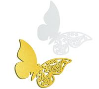 50 Piezas Tarjetas Decorativas Mariposas, Tarjeta de Copa Mariposa, Tarjetas de Nombre para Boda, para Mesa de Comedor, Bodas, Fiestas y Decoración del Hogar, Cumpleaños