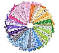 50 Piezas Tela de Retazos de Algodón Floral, 20 x 20 cm Cuadrados Tela de Algodón para Coser, Acolchar, Bricolaje, Tela Hecha a Mano, álbum de Recortes, Manualidades (Sin Repetición)