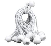 50 Piezas Tensores Elásticos con Bola, 15 cm Cuerdas Elásticas, Tensor de Goma, para Lonas, Tiendas de Campaña, Tarp, Cortinas Jardín, Piscinas, Banderas