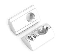 50 piezas Tuerca deslizante en T, tuercas con ranura en T estándar europeas, conjunto de tuercas de resorte, sujetadores para perfiles de aluminio(M6)