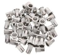 50 Piezas Tuerca Remachada de Cabeza Plana M8 de Acero Inoxidable | Inserto Roscado Plata, Guía Integrada, Uso Industrial y Decoración, Fijación Firme sin Avellanado