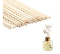 50 Piezas Varillas Ambientador, Varillas Difusoras, Reemplazo De Varillas Difusoras, para SPA El Hogar Oficina Dormitorio (25cm x 3mm, Color Madera)