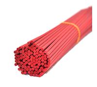 50 piezas varillas difusoras de fibra de repuesto, varillas difusoras de aceite esencial de habitación para fragancia de aroma (Rojo, 20cm x 3mm)