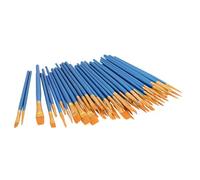 50 Pinceles de Pintura Nylon Set Completo - 50 Pinceles para Acuarela, Óleo y Acrílico, Varios Tamaños y Formas - Suaves, Duraderos y Ergonómicos para Artistas y Aficionados