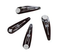 50 pinzas metálicas for el pelo de 5 cm con almohadilla for hacer moños, horquillas con forma de lágrima y tocados DIY.(Color-11)